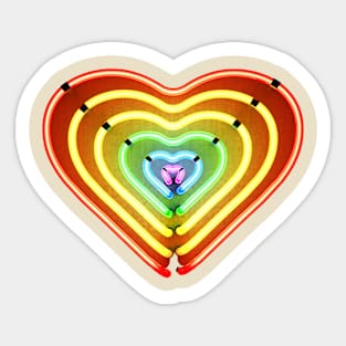 Pride Neon Heart Sticker